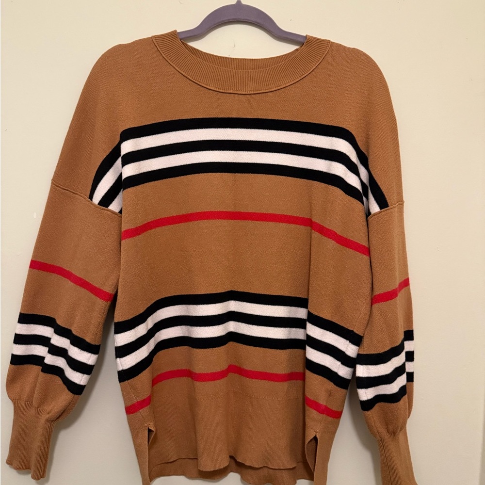 Striped Tan Sweater